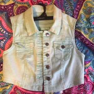 Girls aqua jean jacket